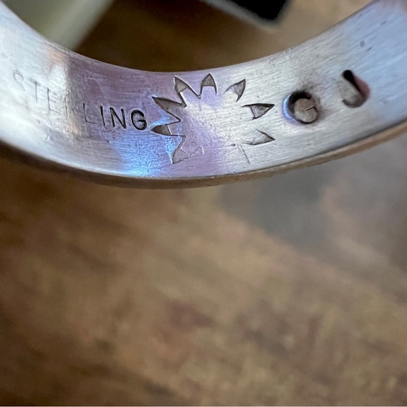 Hopi Native American Guy Josytewa Signed Overlay Sterling Silver Ring Men Unisex - Picture 5 of 10